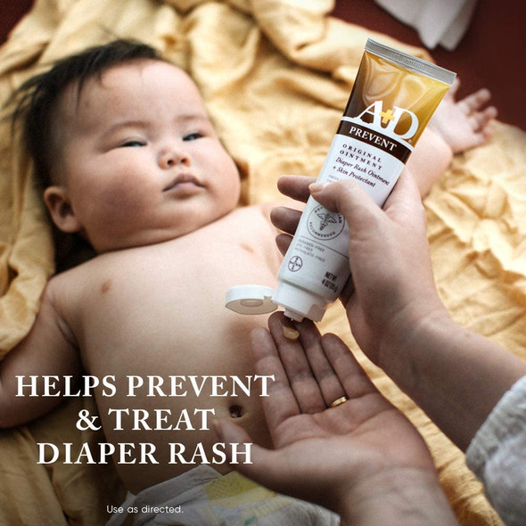 AD Original Diaper Rash Ointment Baby Skin Protectant With Lanolin and Petrolatum Seals Out Wetness Helps Prevent Diaper Rash 1.5 Ounce Tube Packaging May Vary