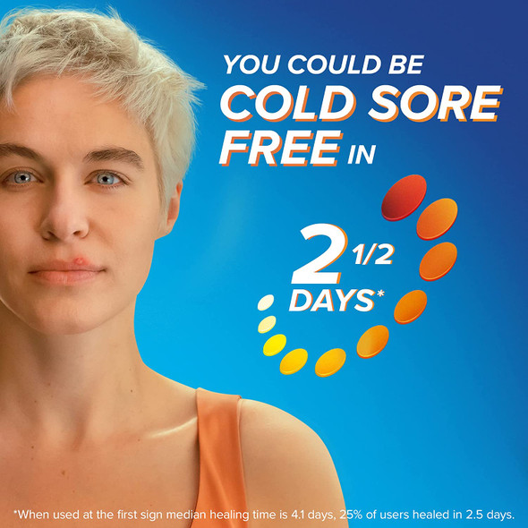 Abreva 10 Percent Docosanol Cold Sore Treatment Treats Your Fever Blister in 2.5 Days  0.07 oz Tube x 2