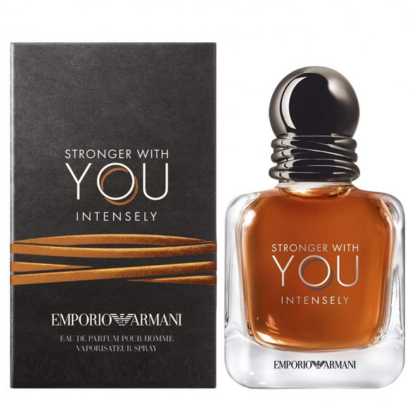 GIORGIO ARMANI Emporio Stronger With You Intensely for Men Eau De Parfum, Clean, 3.4 Fl Oz