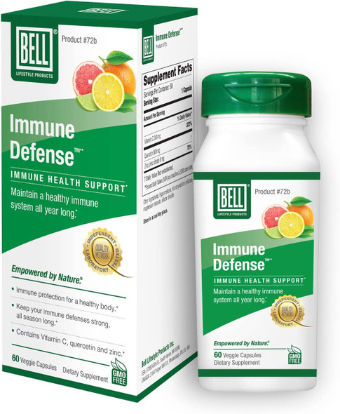 Bell Immune Defense Immune Support Supplement  A Natural Herbal Supplement To Protect  Boost The Immune System Unique Blend Of Vitamin C Zinc And Quercetin  Sold Directly By The Manufacturer
