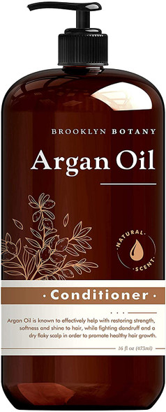 Brooklyn Botany Moroccan Argan Oil Conditioner  Nourishing and Volumizing  Helps Restore Damaged Hair and Reduce Hair Breakages and Split Ends  Promote Healthy Hair Growth and Thickening  16 oz