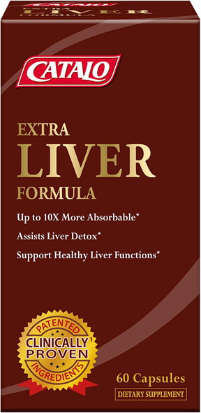 CATALO  Extra Liver Formula Liver Detox and Relieve Stress 60 Capsules