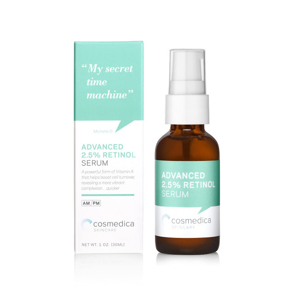 Advanced Retinol Serum 2.5  Corrective Resurfacing Formula with Organic Green Tea Hyaluronic Acid Vitamin E. Advanced Repair and Resurfacing to Reduce Wrinkles Deep Lines and Uneven Skin Tone.