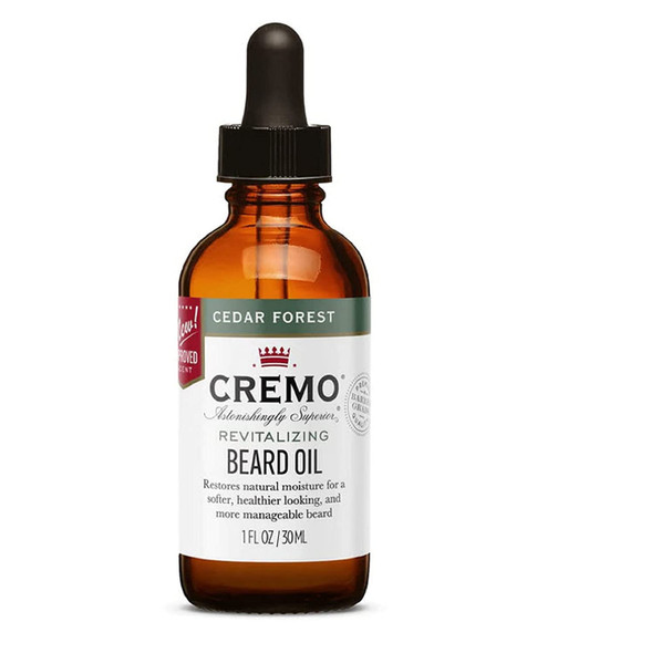 Cremo Beard Oil Revitalizing Cedar Forest 1 fl oz  Restore Natural Moisture and Soften Your Beard To Help Relieve Beard Itch