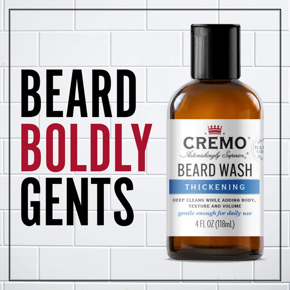 Cremo Beard Wash Thickening Formula Deep Cleans While Adding Volume 4 Fl Oz