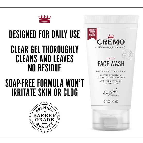 Cremo Daily Face Wash Formulate For Daily Use 5 Fluid Ounce