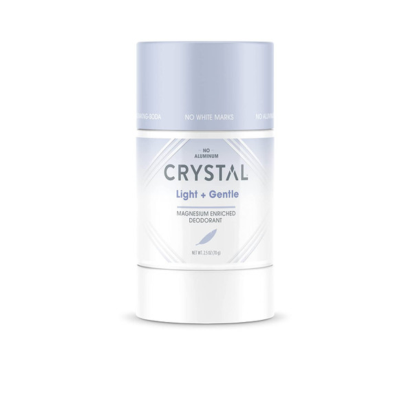 Crystal Magnesium Solid Stick Natural Deodorant NonIrritating Aluminum Free Deodorant for Men or Women Safely and Effectively Fights Odor Baking Soda FreeLight  Gentle 2.5 oz