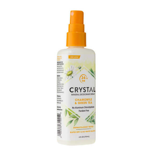 Crystal Mineral Deodorant Spray Chamomile  Green Tea 4.0 oz