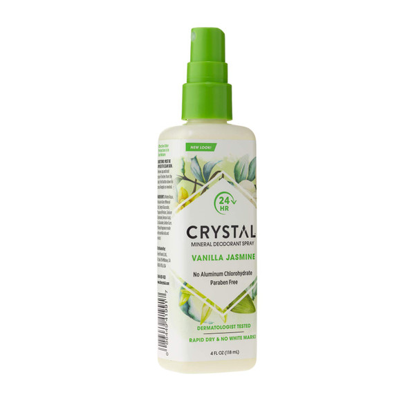 CRYSTAL Deodorant Mineral Deodorant Spray Vanilla Jasmine 4.0 oz White 41991