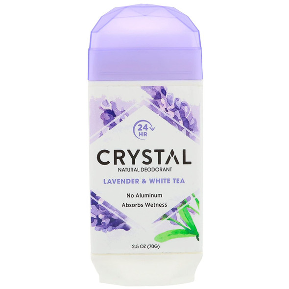 Crystal Deodorant Solid Stick 2.5 Ounce Lavender  White Tea Pack of 33