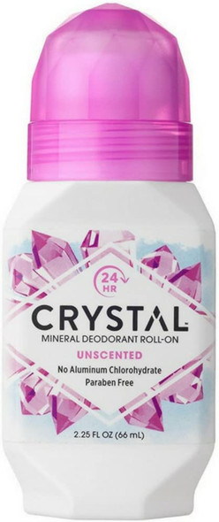 Crystal Mineral Body Deodorant RollOn Unscented 2.25 Fl Oz Pack of 6