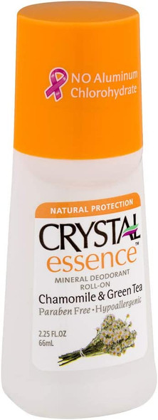 Crystal Deodorant Essence RollOn 2.25 Ounce Chamomile/Green Tea 66ml 6 Pack