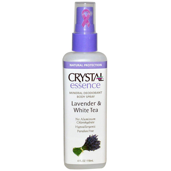 Crystal Deodorant Essence Spray 4oz Lavender  White Tea 3 Pack