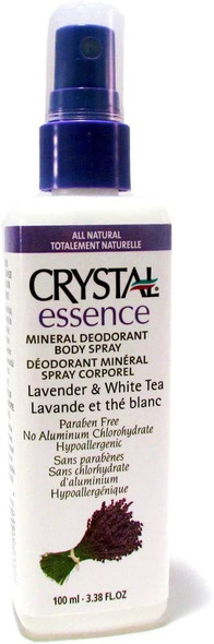 Crystal Deodorant Essence Spray 4oz Lavender  White Tea 6 Pack
