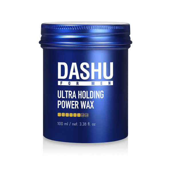 DASHU Premium Ultra Holding Power Wax 3.5oz  Extra Strong Hold Without Shine Easy to Wash Styling Hair Wax Mens Hair Styling Products