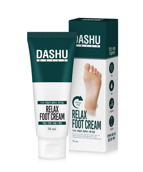 DASHU Daily Relax Foot Cream 2.36fl oz  Foot moisturize Smooth rough  dry foot Cracked Chapped skin
