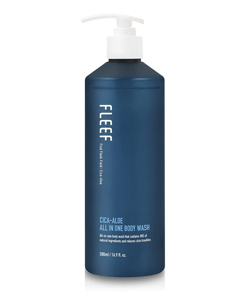 DASHU FLEEF CicaAloe Acne All in One Body Wash 16.9fl oz  Shower gel Smooth skin Natural Ingredients For sensitive skin Nourishing Moisturizer