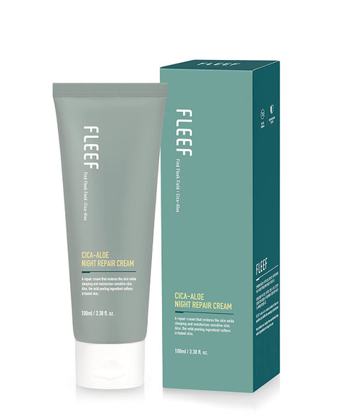DASHU FLEEF CicaAloe Night Repair Cream 3.38fl oz  Moisturizer Reduce wrinkle Fragrance free Night recovery Facial serum