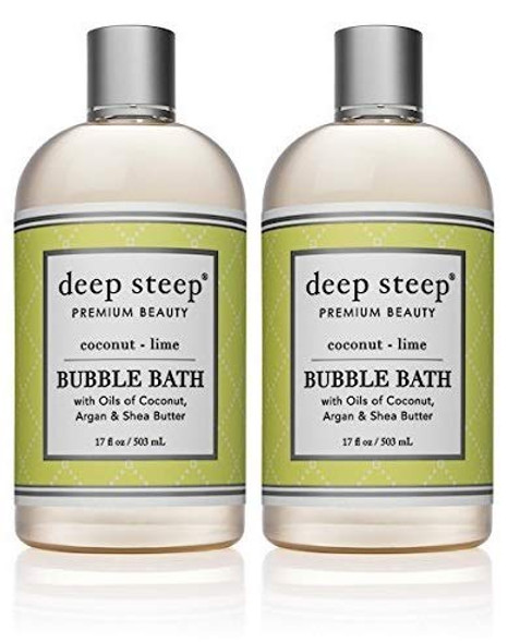 Deep Steep Classic Bubble Bath Coconut Lime 17ounce Pack of 2