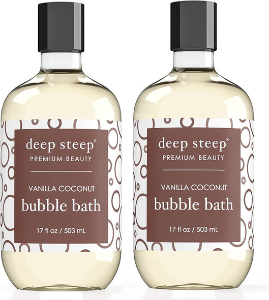 Deep Steep Bubble Bath Vanilla Coconut 17 Ounce Pack of 2