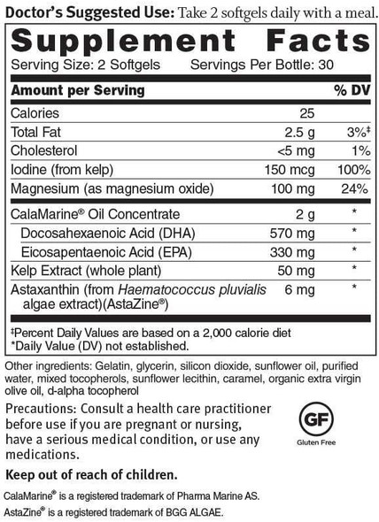 Dr. Sinatras Omega VitaliSEA Features a Potent Blend of DeepSea Nutrients for HeadtoToe Vitality Including Astaxanthin Japanese Kelp Seaweed Magnesium Iodine and Omega3s.