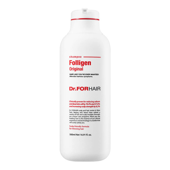 Dr.FORHAIR Folligen Original AntiThinning Biotin Shampoo 16.9 oz Hair Regrowth  Thickening Anti Hair Loss  Thinning Increase Growth Volume Strength Treatment Root Enhancer No Parabens Silicone Sulfates