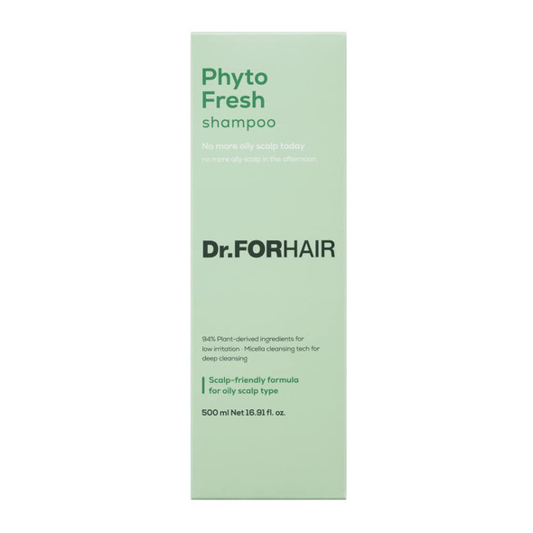 DR.FORHAIR Phyto Fresh Shampoo 16.91 fl oz 500 ml Micellar cleansing tech for Deep Cleansing