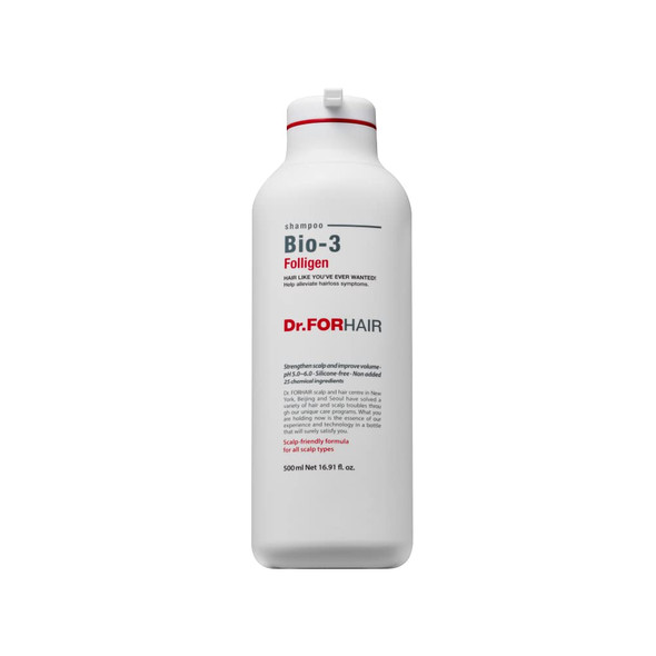 Dr.FORHAIR Bio3 Folligen Biotin Shampoo 16.9 oz Hair Regrowth Strengthen Scalp and Improve Volume Scalpfriendly formula No Parabens Silicone Sulfates