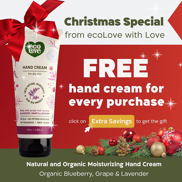 ecoLove  Natural Shampoo for Dry Damaged Hair and Color Treated Hair  With Organic Lavender Extract   No SLS or Parabens  Vegan and CrueltyFree 17.6 oz
