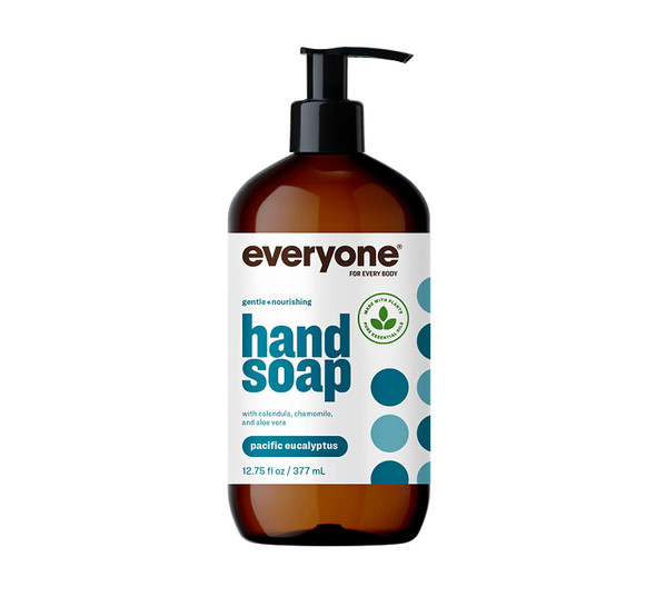Everyone Liquid Hand Soap Pacific Eucalyptus PlantBased Cleanser with Pure Essential Oils 12.75 Fl Oz Pack of 3