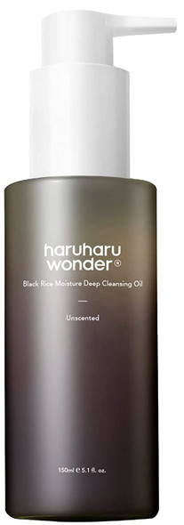 Haruharu Wonder Black Rice Moisture Deep Cleansing Oil 5.1 fl.oz / 150ml  Korean Facial Cleanser Makeup Remover  Vegan Cruelty Free  Jojoba Seed Oil Macadamia Seed Oil