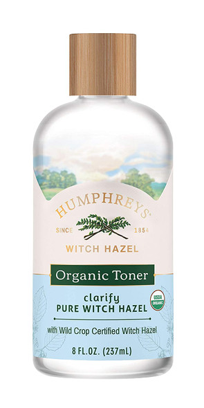 Humphreys Clarify Witch Hazel Organic Toner Clear 8 Oz  Pack of 1