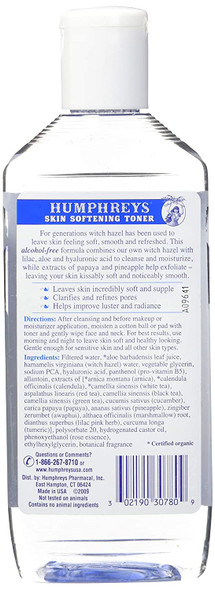 Humphreys Homeopathic Remedy Lilac Witch Hazel Facial Toner  8 fl oz