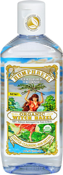 HUMPHREYS Certified Organic Witch Hazel 8 Oz