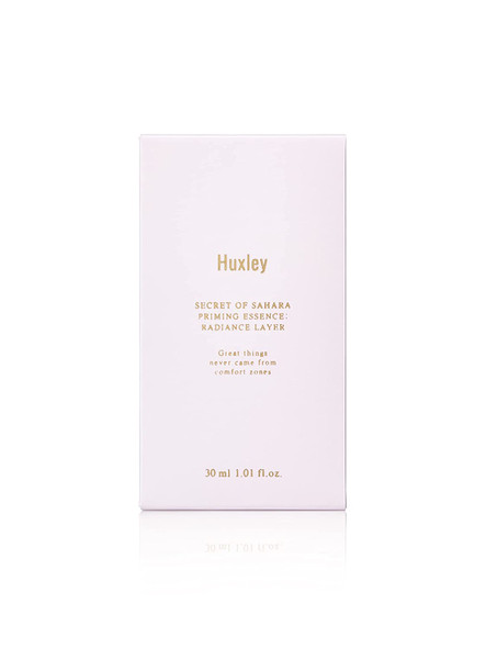 Huxley Secret of Sahara Priming Essence Radiance Layer 1.01 fl. oz. / 30 ml  Korean Glass Skin Priming Essence Before Makeup for a Smooth Foundation