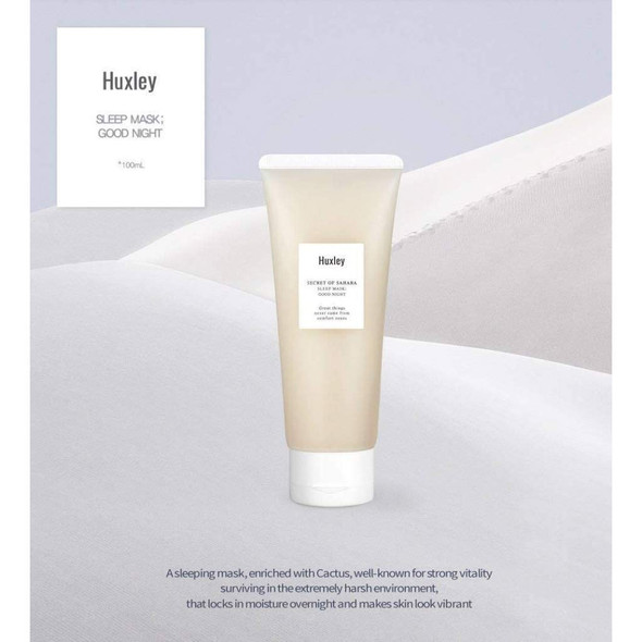 Huxley Secret of Sahara Sleep Mask Good Night 4.23 oz  Korean Hydrating Night Mask  With Hyaluronic Acid and Centella Asiatica to Deeply Hydrate and Calm Skin Overnight