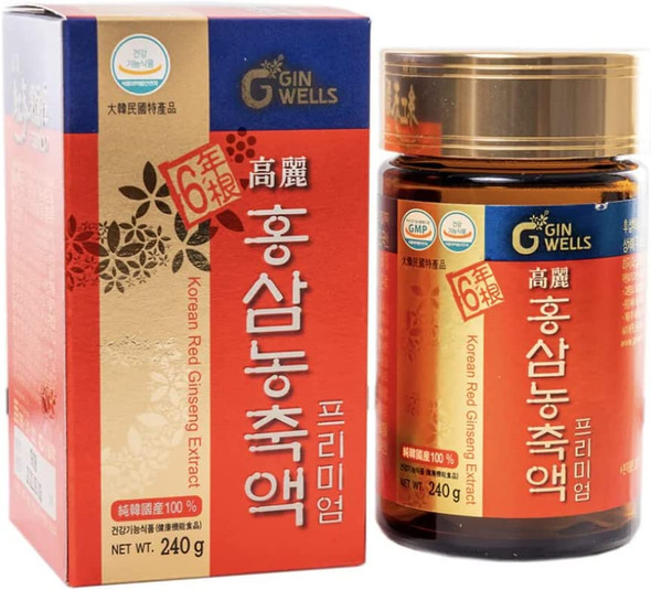 ILHWA Pure Concentrated Red Ginseng Extract 8.4oz 240g  100 Korean Panax Root 50000mg 6 Years Grown Tea