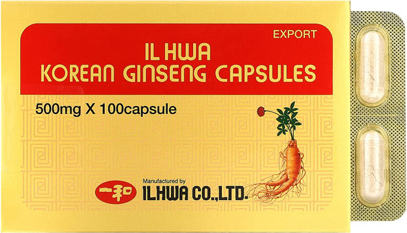 Ilhwa Korean Ginseng Capsules 500 mg 100 Capsules