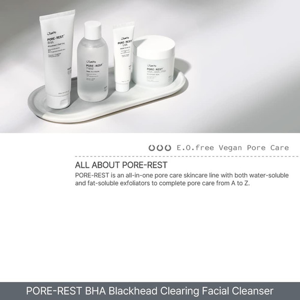 JUMISO POREREST BHA Blackhead clearing Facial cleanser 5.07 fl.oz / 150ml Pore care Sebum control Korean Skincare Daily Face wash Facial cleansing
