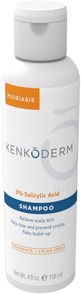 Kenkoderm Psoriasis Therapeutic Shampoo with 3 Salicylic Acid  4 oz  1 Bottle  Dermatologist Developed  Fragrance  Color Free