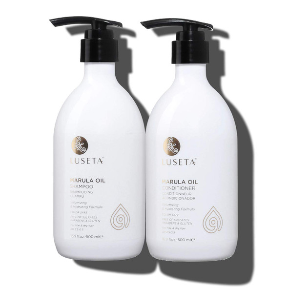 Luseta Marula Oil Shampoo  Conditioner Set for Fine and Dry Hair 2 x 16.9 Oz