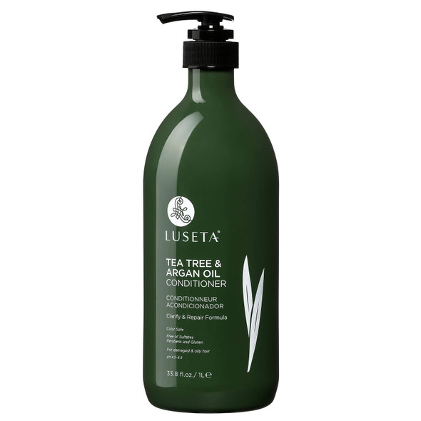 Luseta Tea Tree Shampoo and Conditioner with Body Wash for Sensitive Skin Package of 4