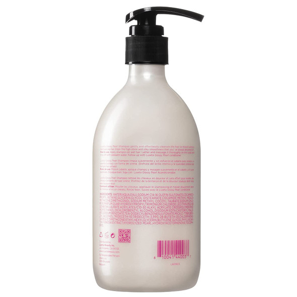 Luseta Glossy Pearl Shampoo for Smoothing and Nourishing Frizzy Moisturizing Shampoo with Pearl Extract Awakening shine for Dull hair 16.9 fl.oz.