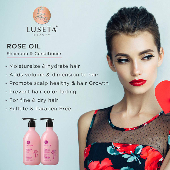 Luseta Rose Oil Conditioner for Fine and Dry Hair 33.8oz