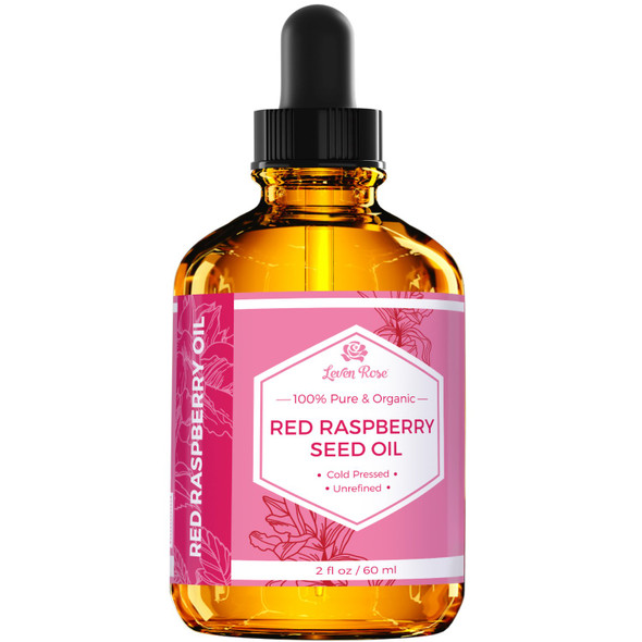 Leven Rose Red Raspberry Seed Oil 100 Natural for Face Hands Scars and Breakouts 2 oz