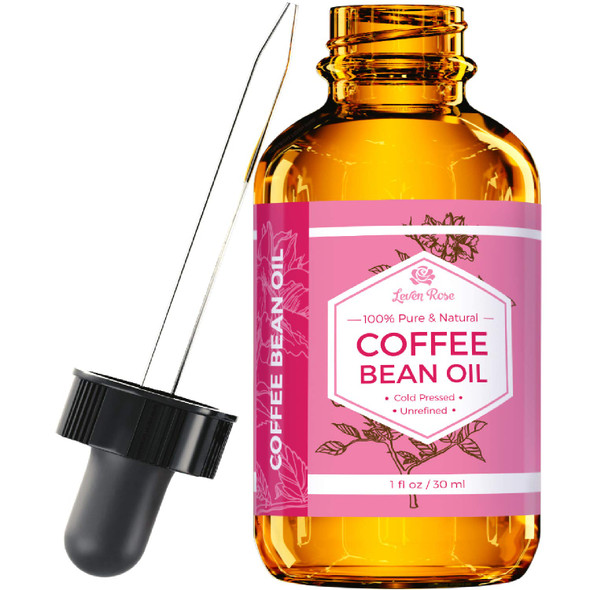 Leven Rose Coffee Bean Oil 100  Natural Pure Cold Pressed Unrefined Coffee Bean Oil 1 oz