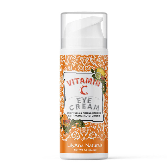 LilyAna Naturals Vitamin C Eye Cream Vitamin C Anti Aging Benefits for your Eyes Brightening Eye Cream Eye Cream for Dark Circles Eye Brightening Cream  1oz