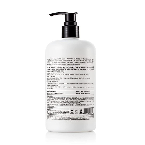 MARLOWE. No. 103 Mens Body Wash 16 oz  Energizing  Refreshing  Includes Natural Extracts  Aloe  Green Tea Extracts
