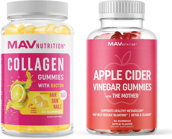 MAV Nutrition Collagen Gummies  Apple Cider Vinegar Gummies Bundle