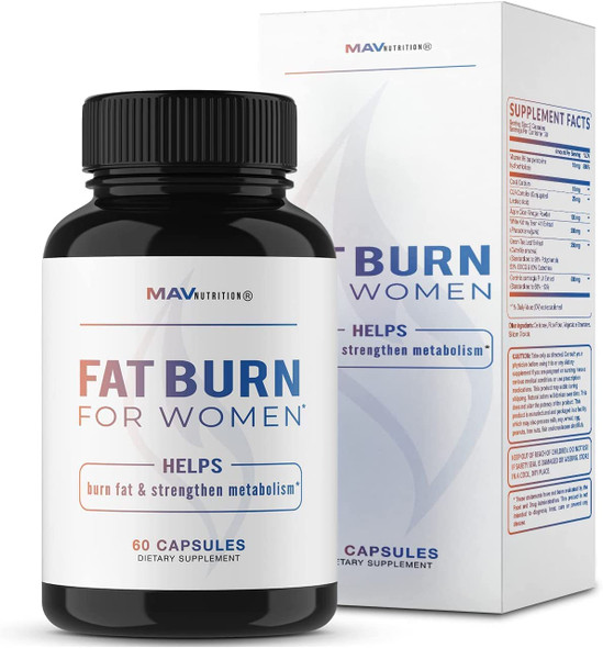 Fat Burner Pills for Women  Appetite Suppressant for Weight Support for Women NonGMO Vegetarian Friendly Diet Pills 60 Capsules 60 Count Fat Burn for Women